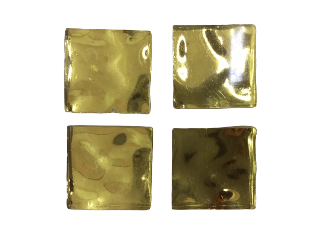 Bisazza 2 x 2 cm Or Jaune Bosselé, à la pièce
