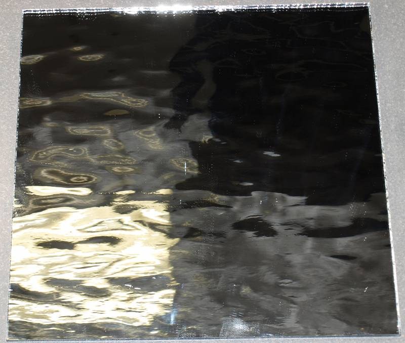 Miroir Coloré E - Argent Ondulé  - 20 x 20 cm