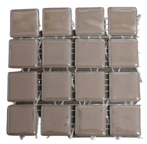 Pate de verre Irisé Platine Clair 2,4 x 2,4 cm, par 100g