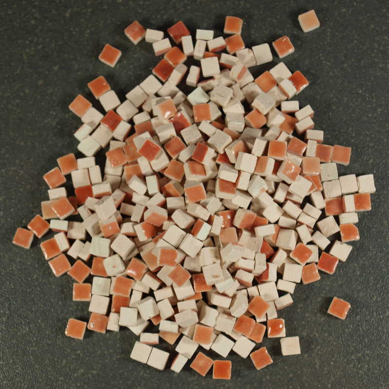 Mini Terre Cuite 5 x 5 mm Orange Saumon, par 50g