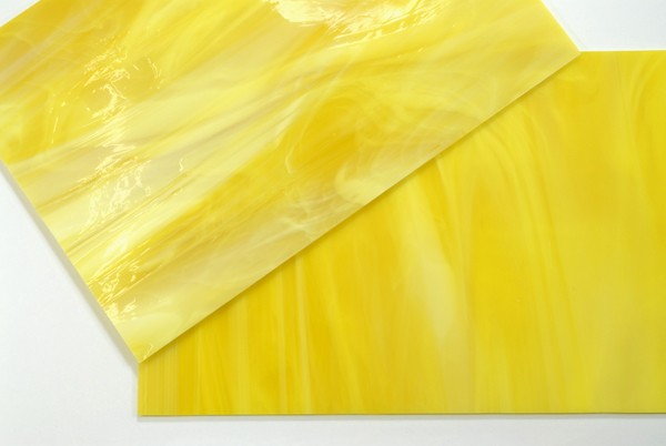 Plaque de Verre 20 x 20 cm  - Jaune Nuageux n°22