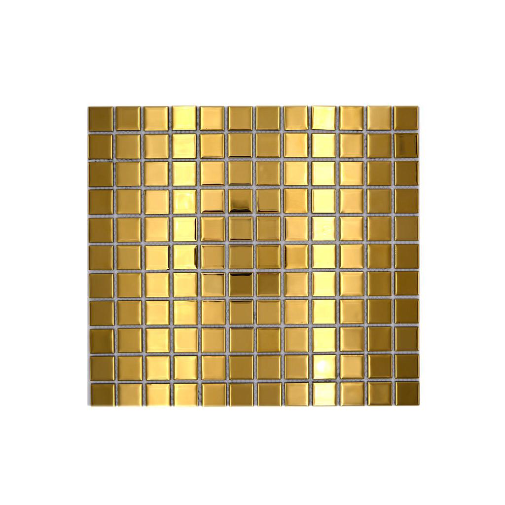 Pate de Verre Miroir Or 2.5 x 2.5 cm, à la pièce