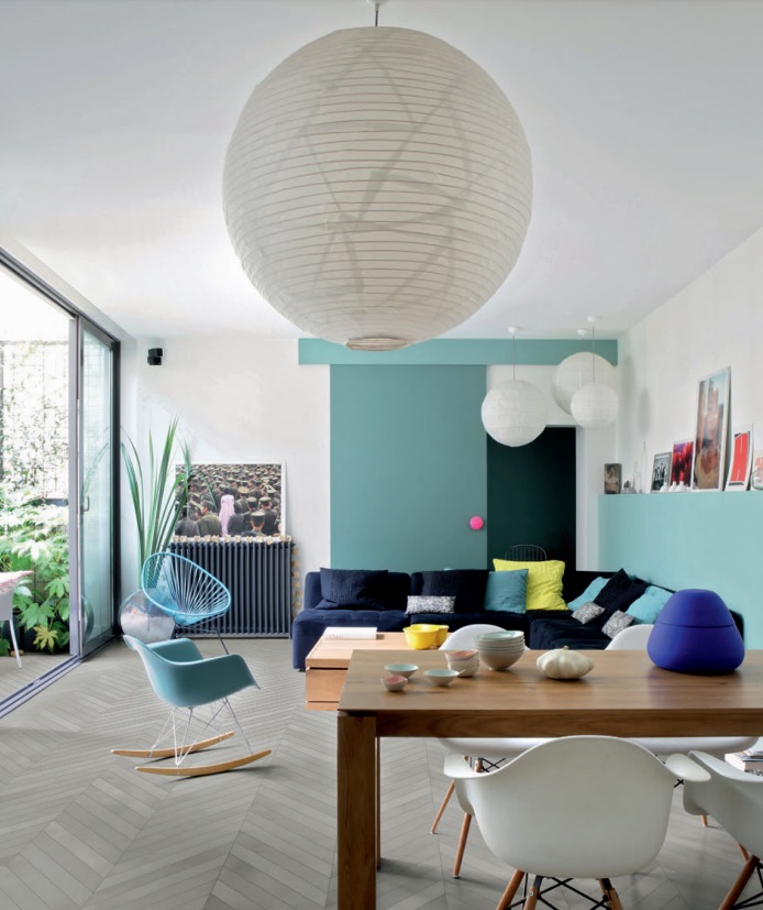 Grès Emaillé Mate Chevron, 7.5 x 59 cm, ep. = 9.5 mm, Vendu au m², 1 Bte = 0.46 m²