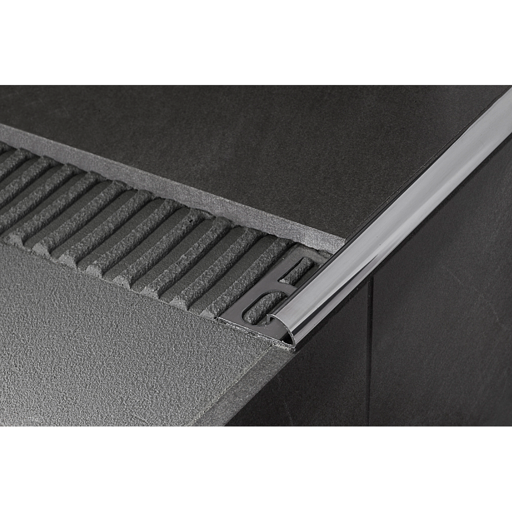 RIS / - Profilé bords arrondis - Protrim - Inox Satiné - 2.70 ml