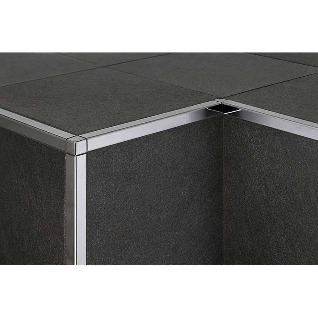 ZQINS / - Angles pour profilé - ProAngle - Acier Inox Satiné - 