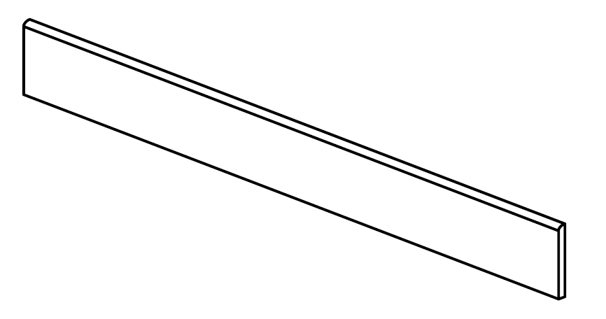 Plinthes Flint, 8 x 60 cm, Vendu à la pièce