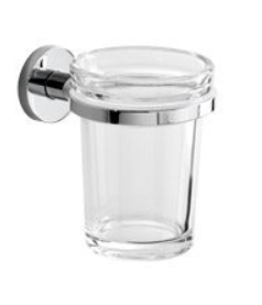 One - Porte Verre Mural Avec Verre en Verre Transparent - A2410A