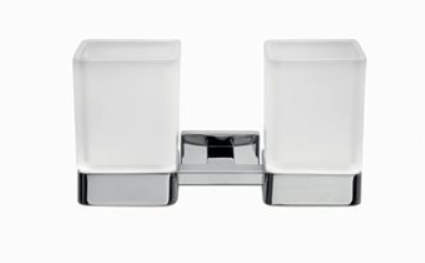 Lea - Porte Verre Mural 2 Verre Satiné - A1810F