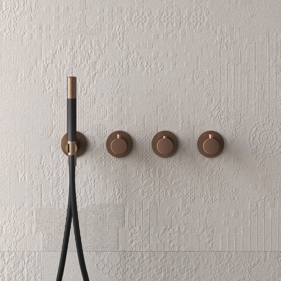 Cobber - Façade Mitigeur Thermostatique - Douche - Encastré - 2 Robinets D'arret - Douchette - CB7071