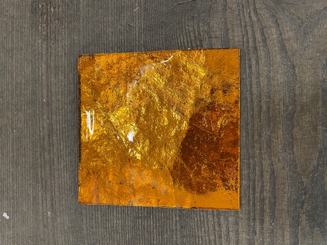 Miroir Coloré - Ambre - 20 x 20 cm