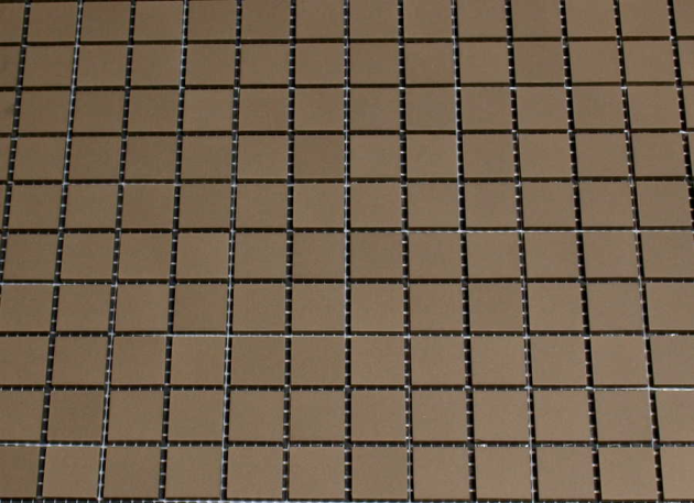 Grès Cérame 5 x 5 cm - Taupe, à la plaque 