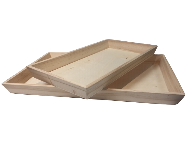 Plateau en Bois 38.5 x 24 cm Vendu en 2 pièces