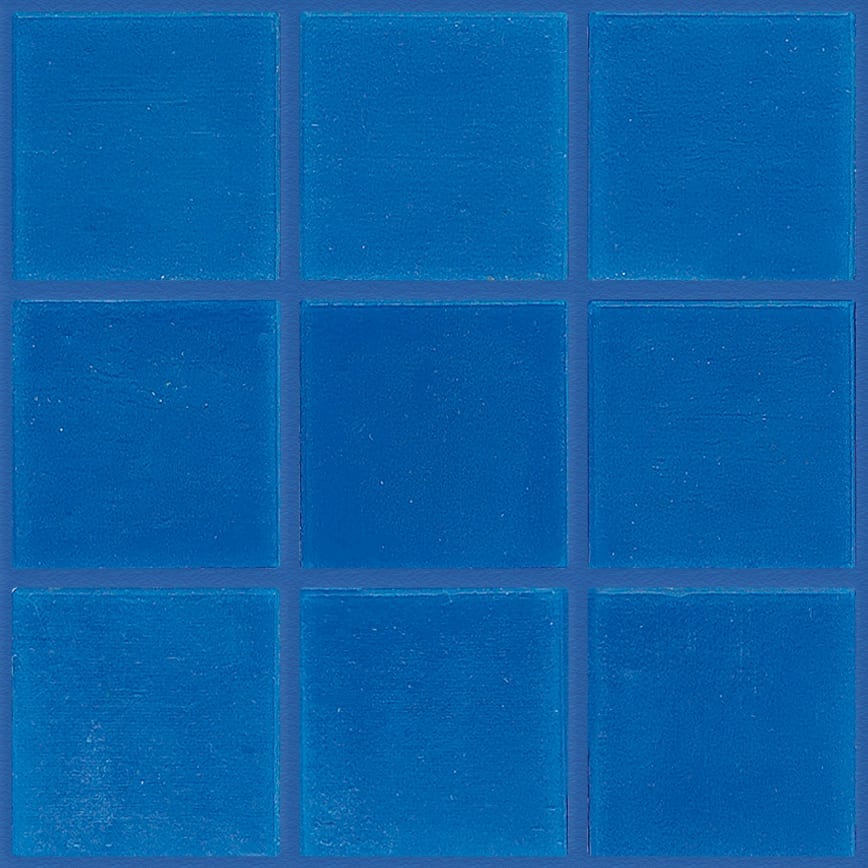 Pate de Verre Unilis 2 x 2 cm - 129 Bleu Moyen, Par 100 gr