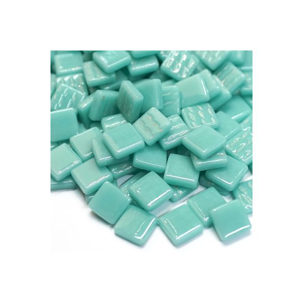 Pate de Verre 1.2 x 1.2 cm - Bleu Pale Unis, Par 100 g 