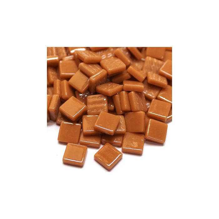 Pate de Verre 1.2 x 1.2 cm - Caramel Unis, Par 100 g