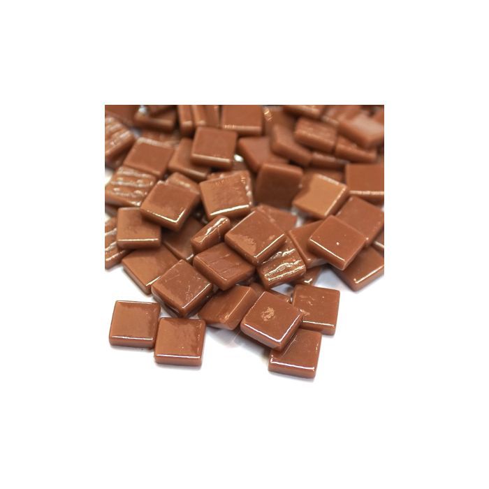 Pate de Verre 1.2 x 1.2 cm - Marron Foncé Unis, Par 100 g