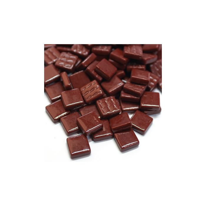 Pate de Verre 0.8 x 0.8 cm - Bordeaux Unis, Par 100 g .