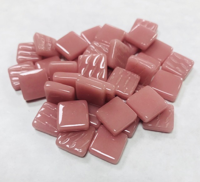 Pate de Verre 1.2 x 1.2 cm - Rose Foncé , Par 100 g 