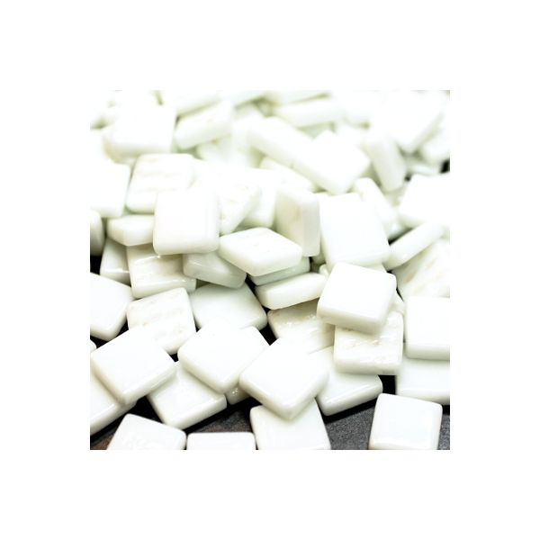 Pate de Verre 0.8 x 0.8 cm - Blanc Unis, Par 100 g .